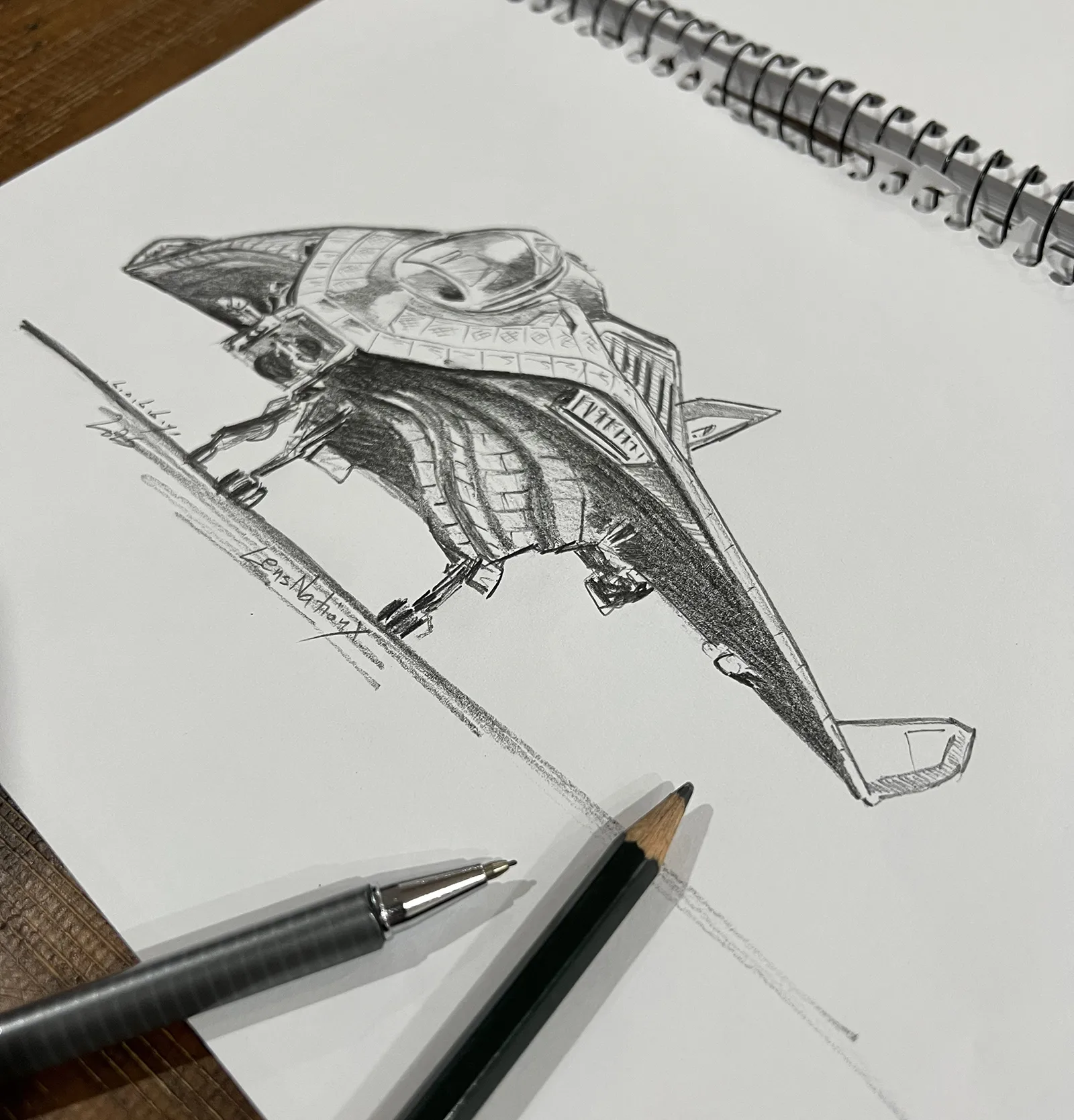 Pencil artwork of Avenger Titan